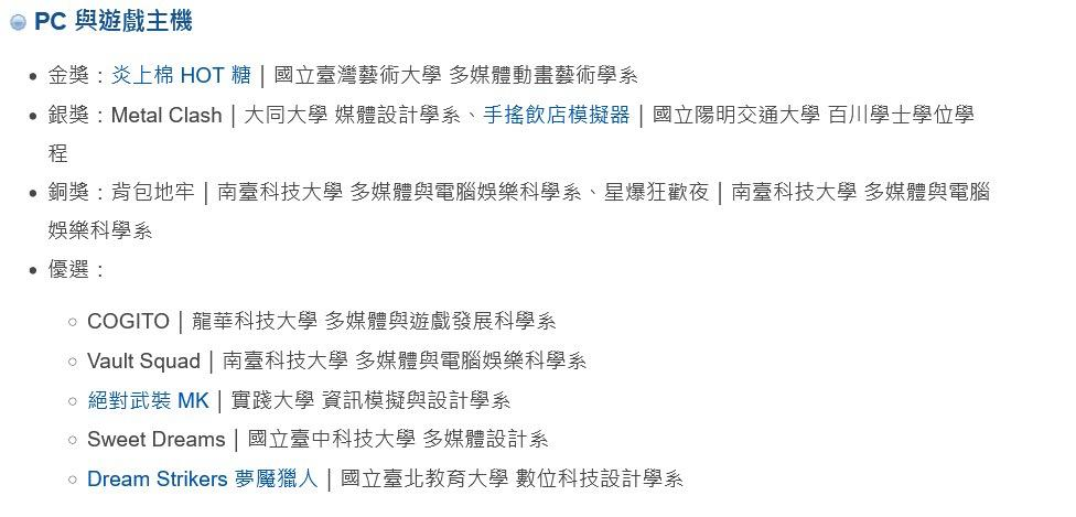 得獎資訊