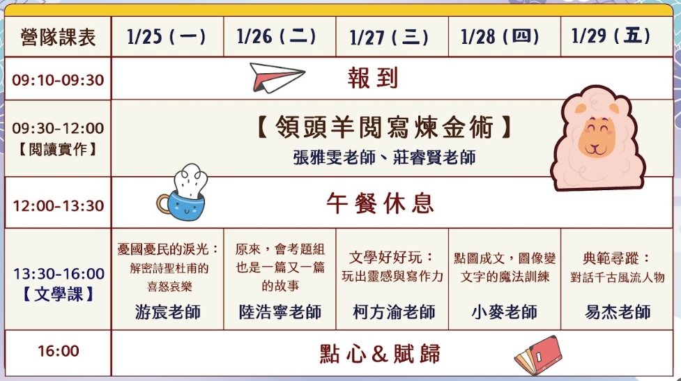 課表