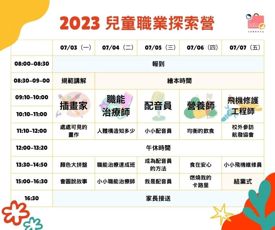2023職業營課表